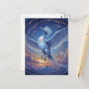 Postal Un somormujo que se eleva del hielo como un Fénix