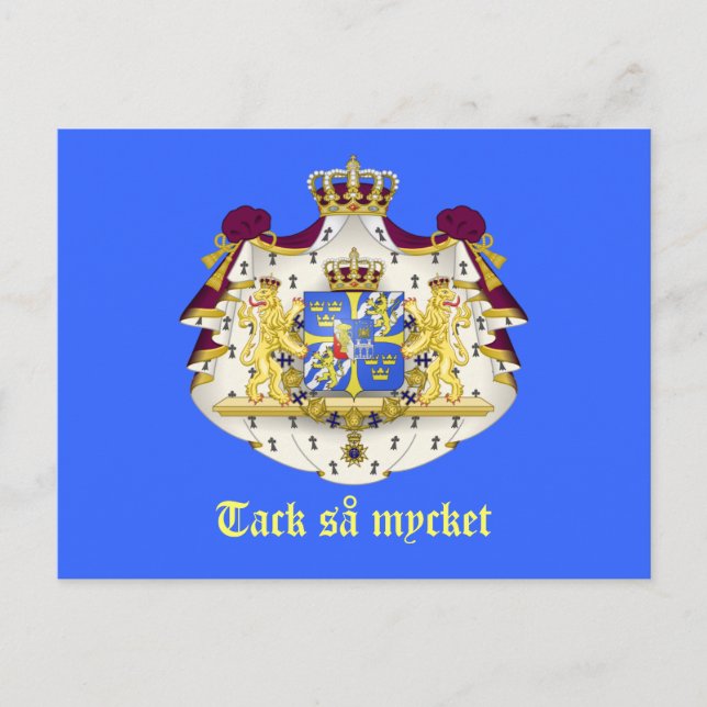 Postal Un sueco le agradece (Anverso)