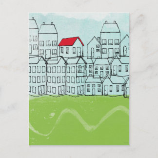 Postal Un techo rojo