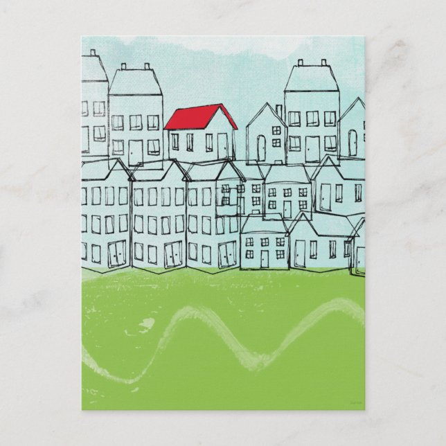 Postal Un techo rojo (Anverso)