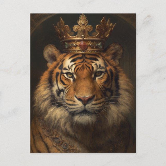 Postal Un tigre real (Anverso)