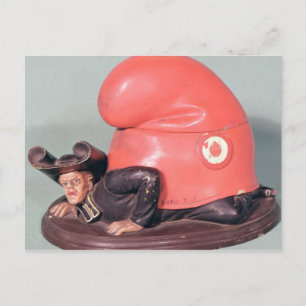 Postal Un tintero o una olla de tabaco