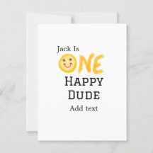 Un tipo feliz cumpleaños feliz smiley amarillo