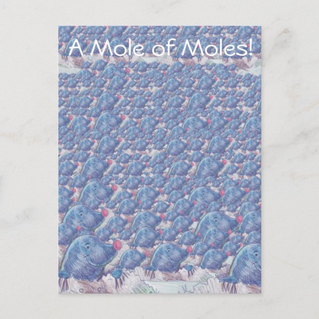 Postal Un topo de la constante del Personalizado de Moles (Anverso)