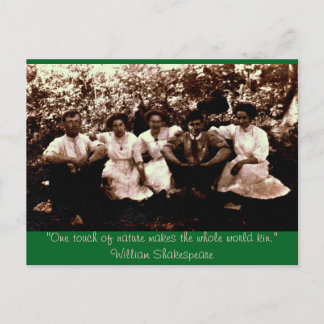 Postal Un toque de la naturaleza hace que todo el mundo s