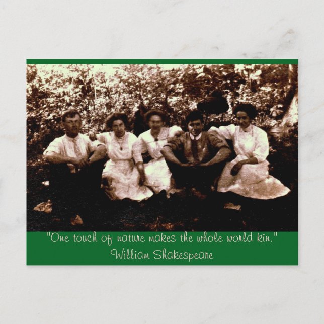 Postal Un toque de la naturaleza hace que todo el mundo s (Anverso)