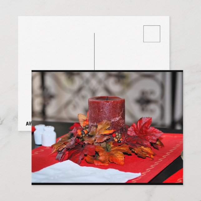 Postal Un toque de otoño (Anverso / Reverso)