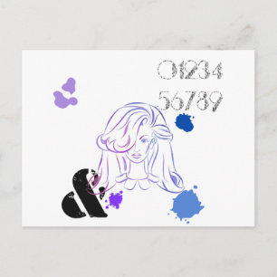 Postal Un toque de salpicaduras de color