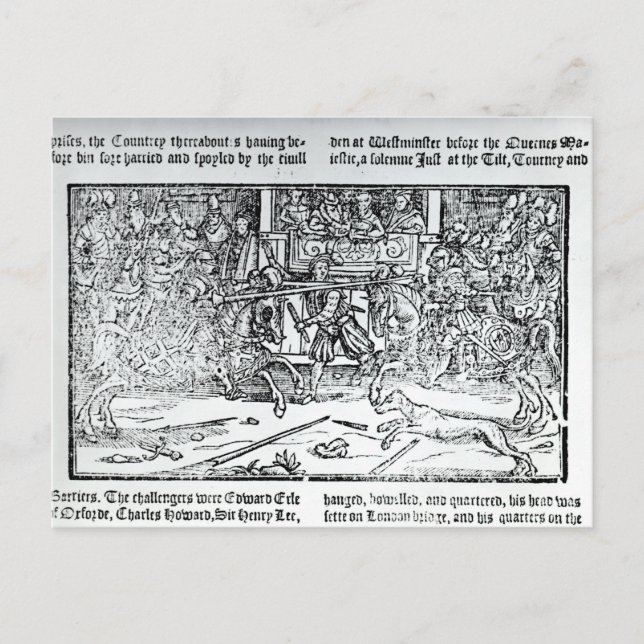 Postal Un Torneo de Jousting (Anverso)