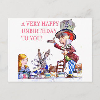 Postal ¡Un Unbirthday muy feliz a usted!