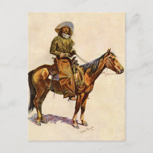 Postal Un vaquero de Arizona por Remington, Oeste Vintage