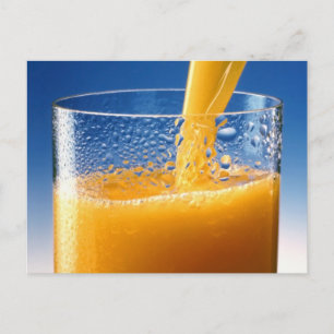 Postal Un vaso de jugo Naranja