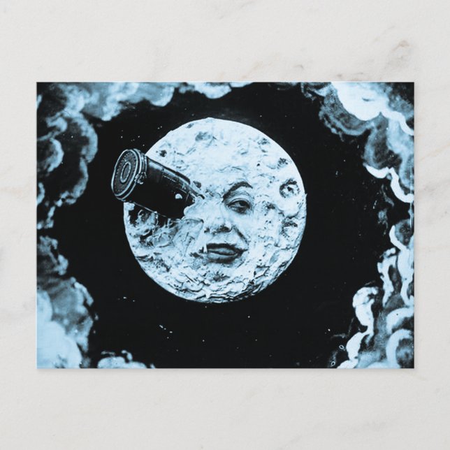 Postal Un viaje a la luna (Anverso)