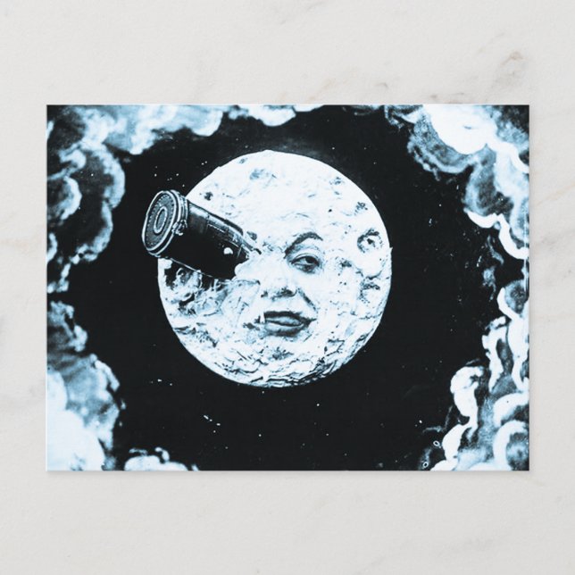 Postal Un viaje a la luna (Anverso)