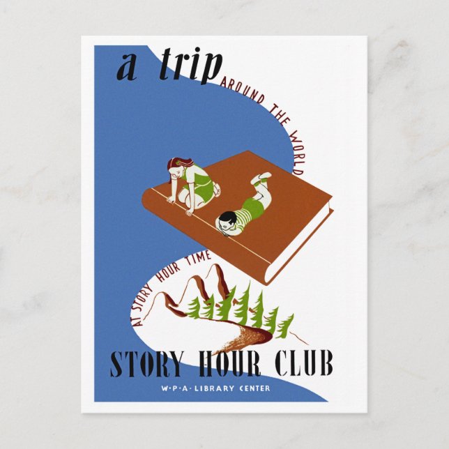 Postal Un viaje alrededor del mundo a la hora de las hist (Anverso)