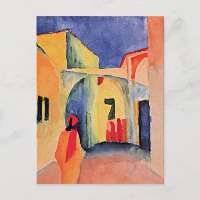Postal Un vistazo a un callejón, (Anverso)