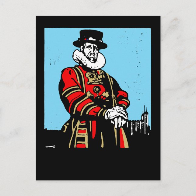 Postal Un yeoman Warder o Beefeater (Anverso)