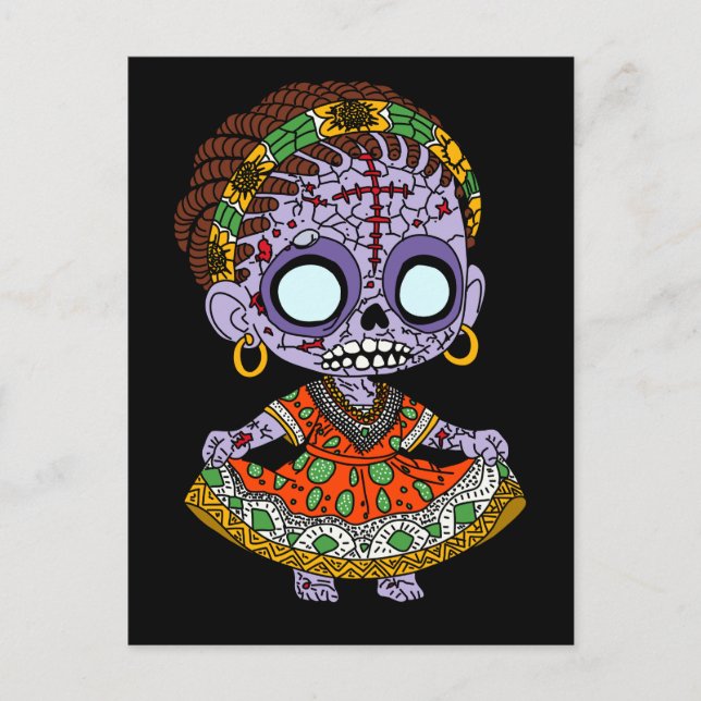 Postal Un zombi bangladesí (Anverso)