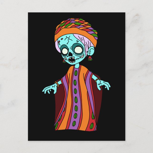 Postal Un zombi maliense curado (Anverso)