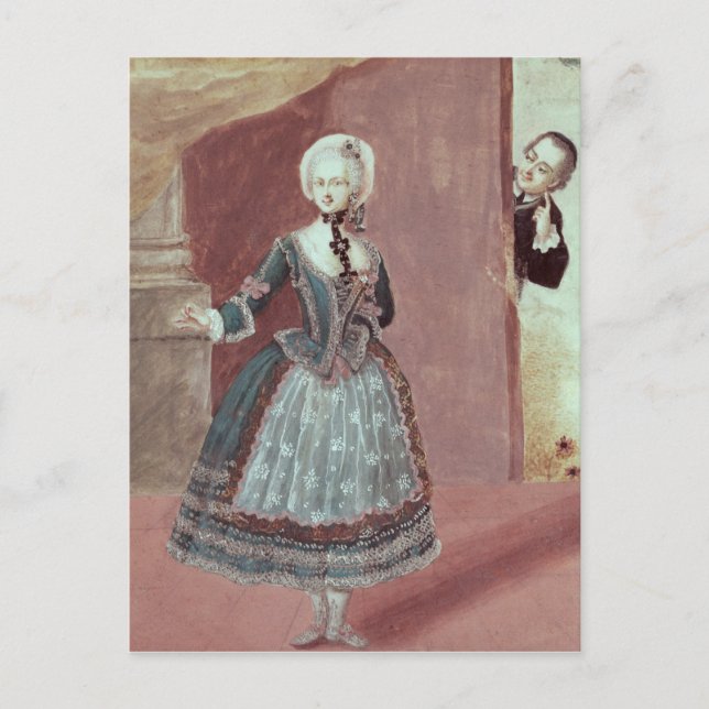 Postal Una actriz en el papel de Rosine (Anverso)