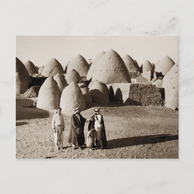 Postal Una aldea de colmenas más allá de Alepo en Siria (Anverso)