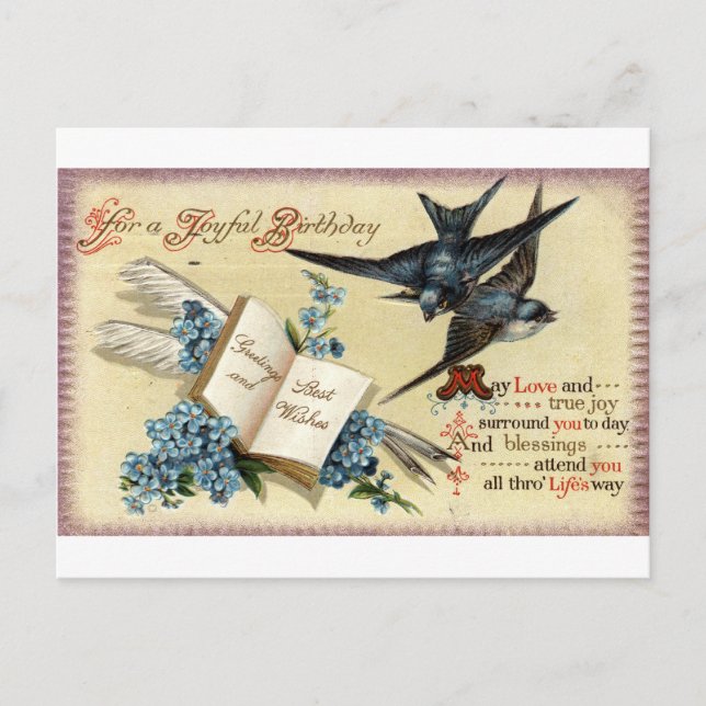 Postal Una alegre cosecha de cumpleaños de 1913 (Anverso)