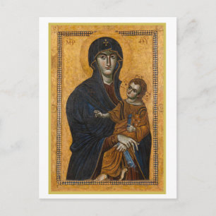 Postal Una antigua Madonna y Niño Fiesta de Navidad