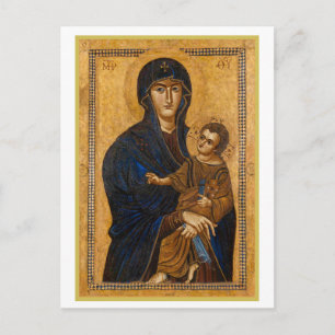 Postal Una antigua Madonna y Niño Fiesta de Navidad