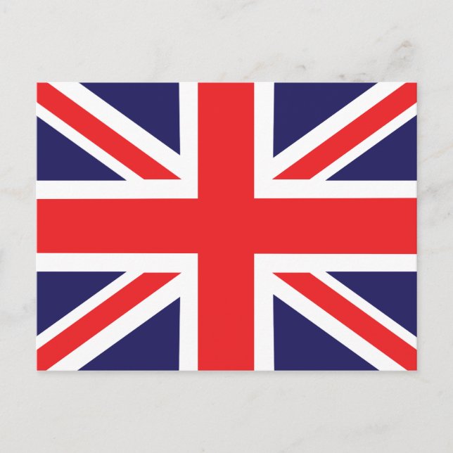 Postal Una bandera de Union Jack. (Anverso)