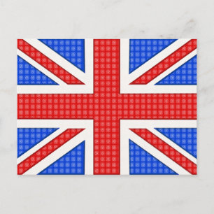 Postal Una bandera de Union Jack texturada.