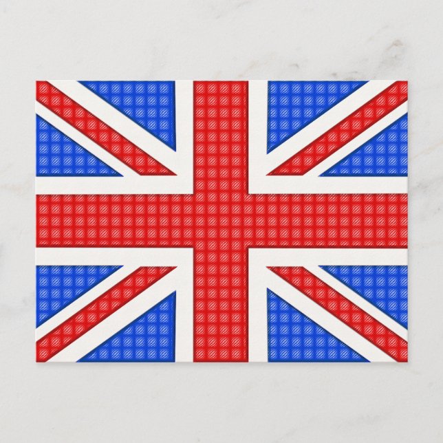 Postal Una bandera de Union Jack texturada. (Anverso)