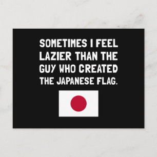 Postal Una bandera japonesa más perezosa