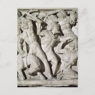 Postal Una batalla entre romanos y galatianos