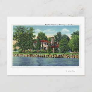 Postal Una bella residencia en el lago Chautauqua