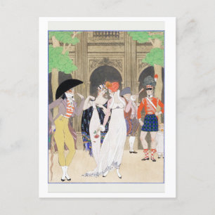 Postal Una bella reunión de Palais por Barbier Postcard