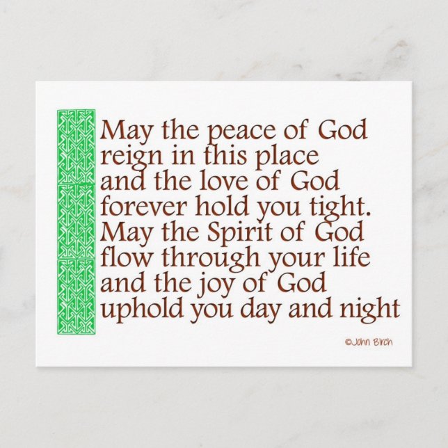 Postal Una bendición celta (Anverso)