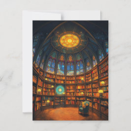 Postal Una Biblioteca Extraordinaria Flotando Entre Las E
