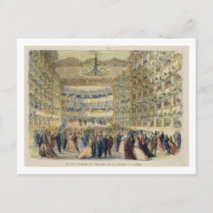 Postal Una bola enmascarada en el Teatro Fenice, Venecia,