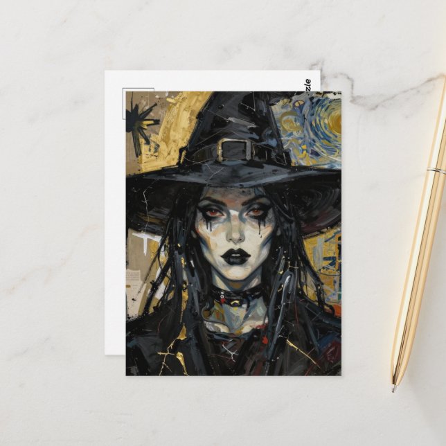 Postal Una Bruja  (Anverso/Reverso In Situ)