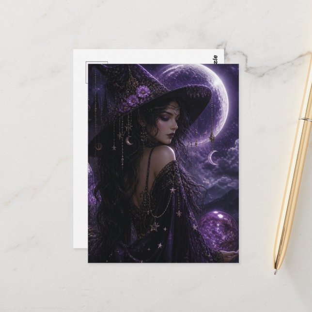Postal Una bruja hermosa (Anverso/Reverso In Situ)