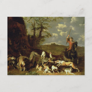 Postal Una cacería de osos, 1655