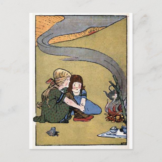 Postal Una caldera mirada nunca hierve el vintage (Anverso)