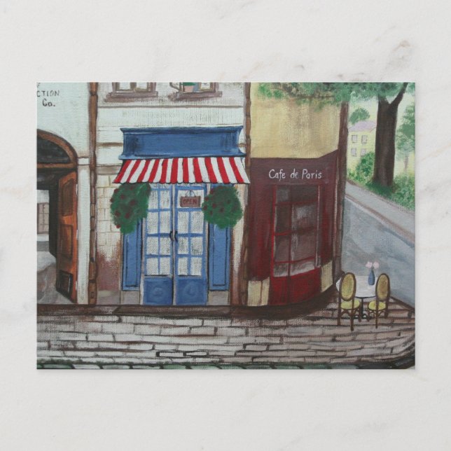 Postal Una calle en París (Anverso)