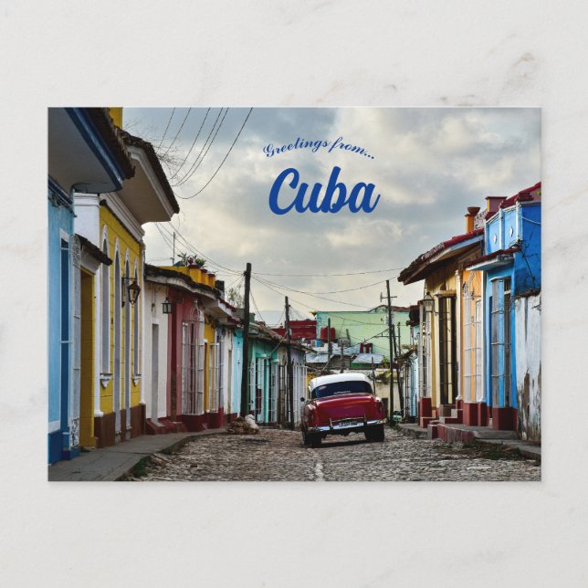 Postal Una calle en Trinidad y Cuba (Anverso)