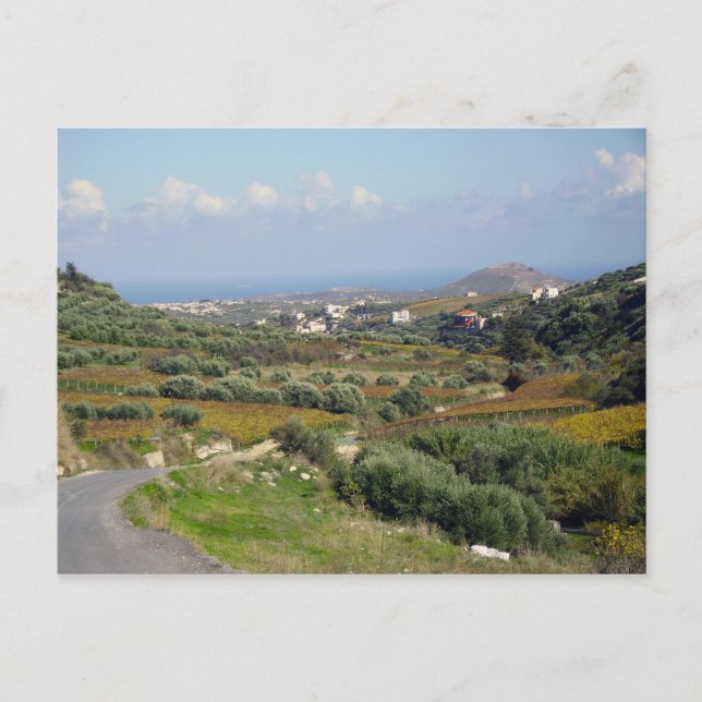 Postal Una caminata de invierno en Creta (Anverso)