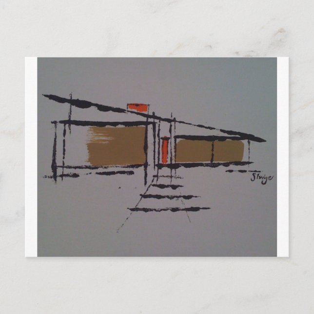Postal Una casa de Eichler en un T #1 (Anverso)