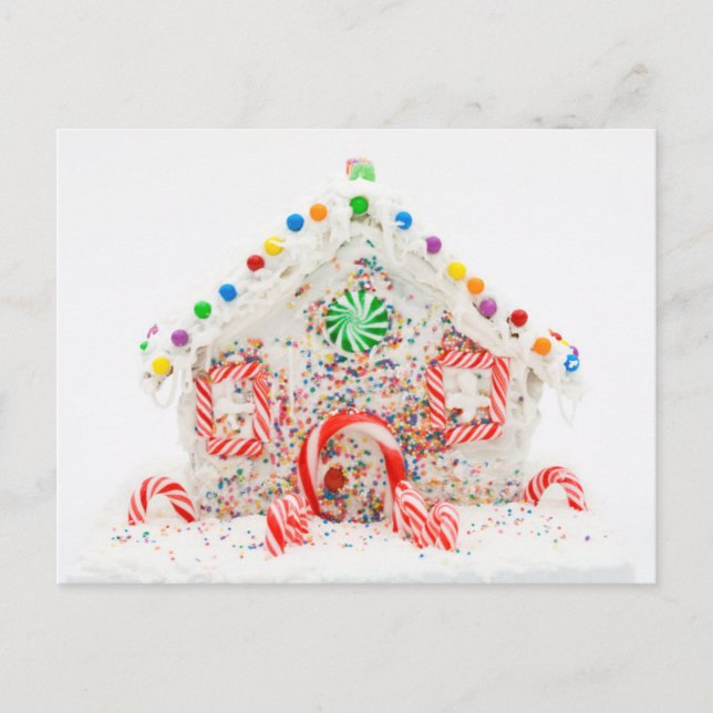 Postal Una casa de jengibre casera (Anverso)