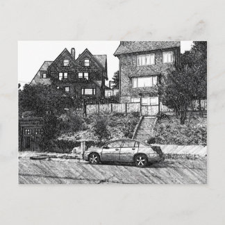 Postal Una casa de madera en las colinas de Berkeley