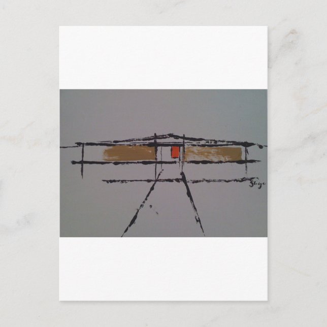 Postal Una casa Eichler con una camiseta #2 (Anverso)