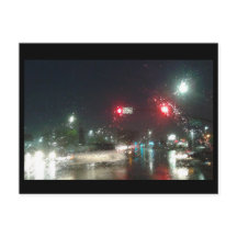 Una casa en bicicleta lluviosa